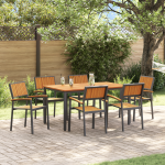 Set de dining pentru grădină 7 piese din lemn solid de acacia și metal GartenMobel Dekor