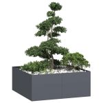 Jardinieră Antracit 100x100x40 cm Oțel GartenMobel Dekor