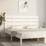 Tăblie de pat, alb, 120x3x80 cm, lemn masiv de pin GartenMobel Dekor