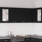 Dulap suspendat  din stejar negru - 80x31x60 cm - Fabricat din lemn prelucrat GartenMobel Dekor
