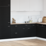 Dulap cu Sertare Negru din Stejar - 60x46x81.5 cm Fabricat din Lemn Prelucrat GartenMobel Dekor