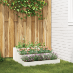 Ghiveci pentru Grădină 3-Tier 90x90x35 cm Alb Oțel GartenMobel Dekor