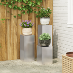 Suporturi plante pilon, exterior, 3 buc., oțel inoxidabil GartenMobel Dekor