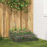 ghiveci de grădină 3-nivele 90x90x35 cm Verde măsliniu Oțel GartenMobel Dekor