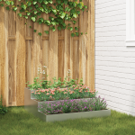 Ghiveci de grădină cu 3 niveluri 90x90x35 cm Oțel galvanizat GartenMobel Dekor
