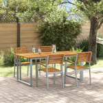 Set de dining de grădină 5 piese din lemn solid de acacia și metal GartenMobel Dekor