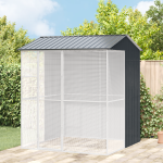 Colivie de păsări, antracit, 215x210x247 cm, oțel GartenMobel Dekor