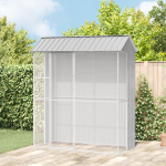 Colivie de păsări, gri, 215x110x247 cm, oțel GartenMobel Dekor