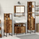 Set Mobilier Baie 4 piese din Lemn Vechi GartenMobel Dekor