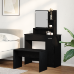 Set masă de toaletă  din stejar negru GartenMobel Dekor