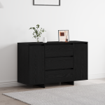 Comodă Negru Stejar 120x41x75 cm Lemn prelucrat GartenMobel Dekor