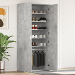 Dulap pentru încălțăminte Gri de beton 80x39x180 cm Lemn compus GartenMobel Dekor