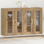 Cabinete montate pe perete 2 buc Artisan Oak 69,5x34x90 cm Lemn prelucrat GartenMobel Dekor