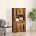 Highboard din lemn vechi 80x33x150 cm din lemn stratificat GartenMobel Dekor