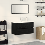 Set de mobilier pentru baie  Stejar negru Lemn ingineresc GartenMobel Dekor