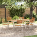 Set Dining Grădină  cu 7 Piese din Lemn Solid de Acacia GartenMobel Dekor