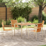 Set de dining pentru grădină , 5 piese, din lemn masiv de tec GartenMobel Dekor