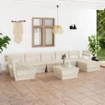 Set mobilier grădină din paleți, 8 piese, lemn de molid tratat GartenMobel Dekor