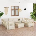 Set mobilier grădină din paleți, 9 piese, lemn de molid tratat GartenMobel Dekor