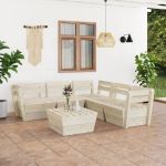 Set mobilier pentru grădină, 6 piese, lemn de molid tratat GartenMobel Dekor