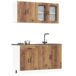 Set de dulapuri de bucătărie 4 piese „Kalmar” Lemn vechi lemn GartenMobel Dekor