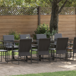 Set de dining pentru grădină format din 15 piese cu perne din oțel și textilenă GartenMobel Dekor