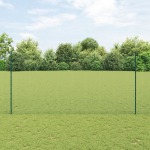 Gard din Plasă Sudată cu 5 Posturi U Verde 1.6x10 m Oțel GartenMobel Dekor