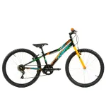 Bicicleta Copii DHS Turbo - 24 Inch, Negru-Portocaliu Ultimate FactoryBikes