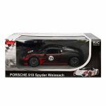 MASINA CU TELECOMANDA PORSCHE 918 SPYDER WEISSACH NEGRU SCARA 1 LA 14 SuperHeroes ToysZone