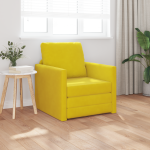 Canapea Pat 2 în 1 Galben Întunecat 74x77x81 cm Catifea GartenMobel Dekor