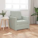 Canapea de podea convertibilă gri single 74x77x81 cm catifea GartenMobel Dekor