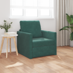 Sofa Pat 2 în 1 Verde închis 74x77x81 cm Catifea GartenMobel Dekor
