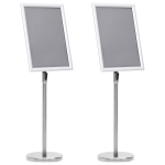Suporturi pentru Poster A3 2 bucăți Aluminiu Argintiu GartenMobel Dekor