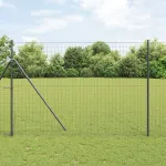 Euro Fence Gri 1,6x10 m Oțel GartenMobel Dekor