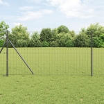 Gard Euro Gri 1.2x10 m Oțel GartenMobel Dekor