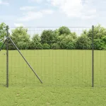 Gard Euro Gri 1.6x10 m Oțel GartenMobel Dekor