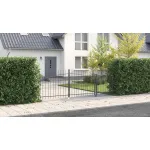 Poarta de Grădină cu Vârf în Formă de Lance 150x400 cm Oțel GartenMobel Dekor