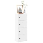 Bibliotecă albă 40x24x102 cm din lemn prelucrat GartenMobel Dekor
