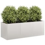 Jardinieră 120x40x40 cm oțel inoxidabil GartenMobel Dekor