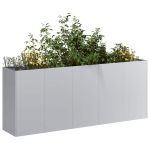 Jardinieră 200x40x80 cm oțel galvanizat GartenMobel Dekor