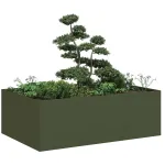 Jardinieră verde măsline 120x80x40 cm oțel GartenMobel Dekor