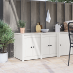 Dulap pentru bucătărie de exterior Alb 106x55x64 cm Lemn de pin solid GartenMobel Dekor