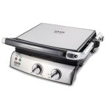 Grill electric Zass Grill & Panini Chef ZPG 02, Putere 2000W, Placi detasbile, Dimensiuni placi 29-23 cm, Deschidere la 180?, Utilizare pentru friptura, peste, legume, sandwich, panini, Carcasa Inox ProDesign DailyAppliances