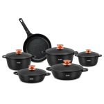 Set oale de inalta calitate din aluminiu Zass Gourmet ZG-ZCS 01,Negru ProDesign DailyAppliances
