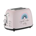 Prajitor de paine Editie Limitata TRISA Good Vibes 7371.8612, 6 nivele de rumenire, Tava firimituri, Roz ProDesign DailyAppliances