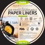 Set 100 buc Hartie de copt pentru airfryer ZASS ZPL 02 ProDesign DailyAppliances