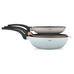 Set 3 tigai antiaderente din aluminiu turnat sub presiune Zass Gourmet ZG-ACS 03 Pastel ProDesign DailyAppliances