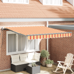 Marchiză Retractabilă Automată Galbenă și Portocalie 300x250 cm GartenMobel Dekor