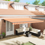 Marchiza retractabilă automată Galben și portocaliu 500x300 cm GartenMobel Dekor
