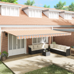 Marchiză Retractabilă Automată Cu Dungi Multicolore 600x300 cm GartenMobel Dekor